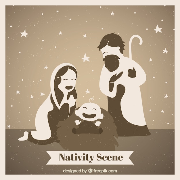 Cute nativity scene