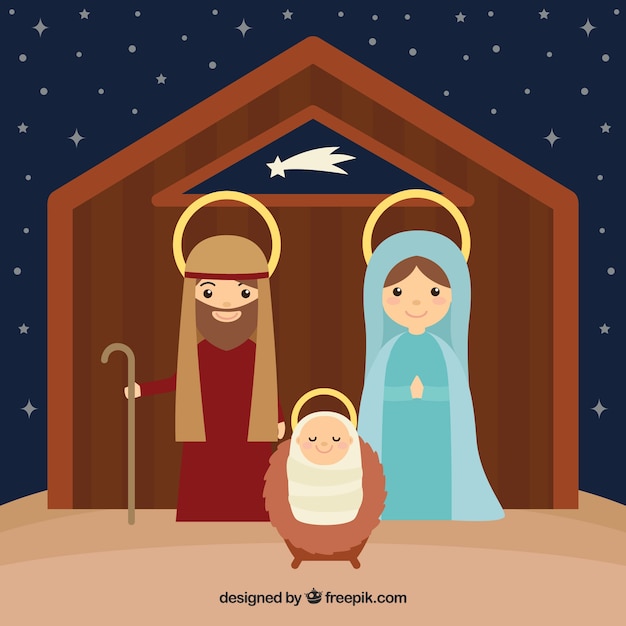 Cute nativity scene