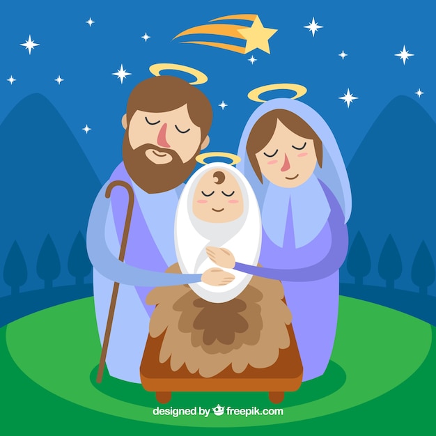 Cute nativity scene