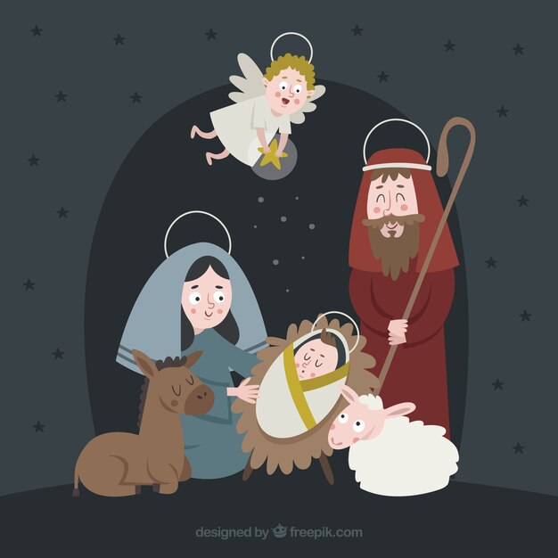 Cute nativity scene 