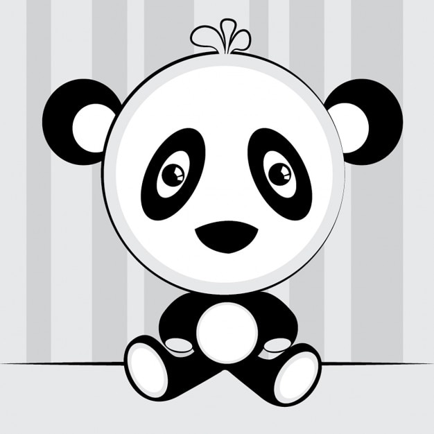 Free vector a cute panda bear