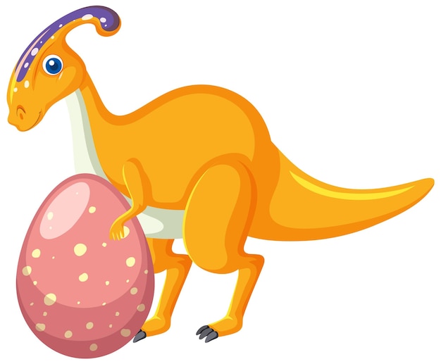 Cute Parasaurolophus Dinosaur Cartoon