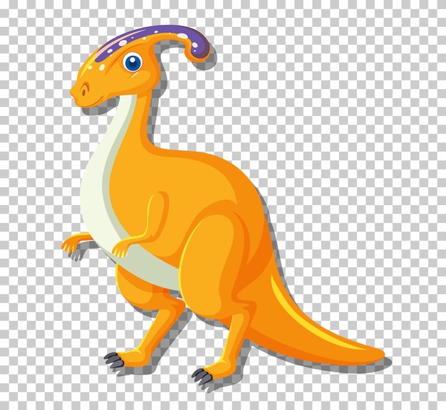 Cute parasaurolophus dinosaur isolated