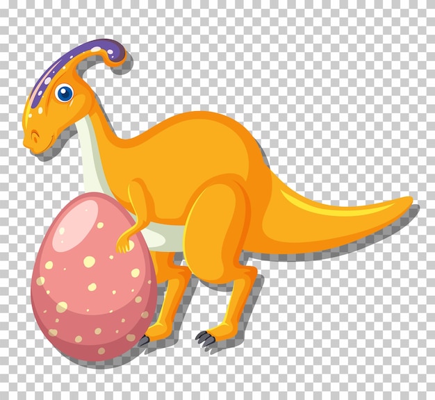 Free Vector cute parasaurolophus dinosaur isolated