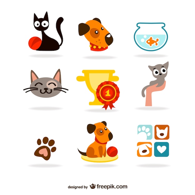 Cute pets icons