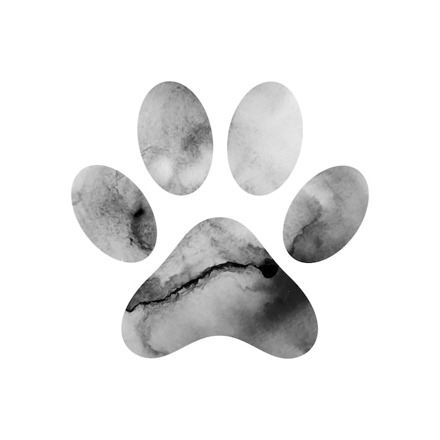 Free vector cute puppy or kitten paw footprint background design