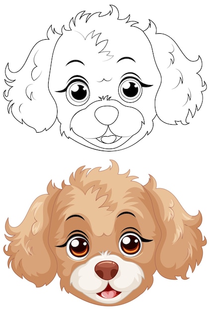 Free Vector cute puppy vector illustration set