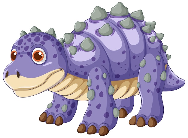 Free Vector cute purple dinosaur illustration