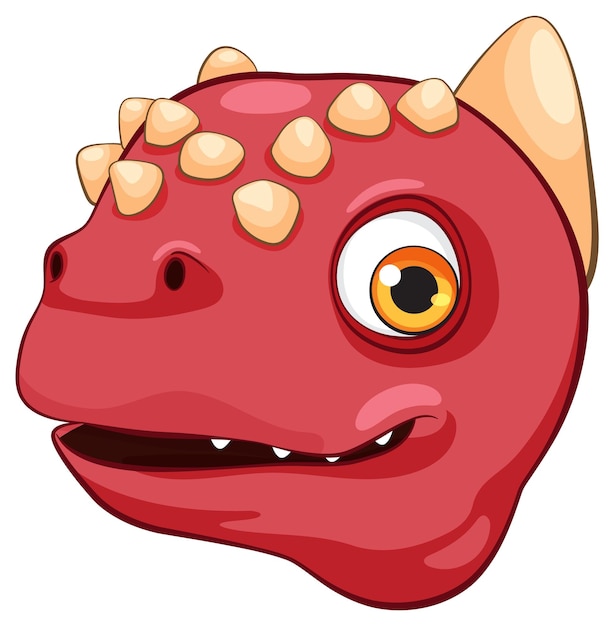 Free vector cute red dinosaur illustration