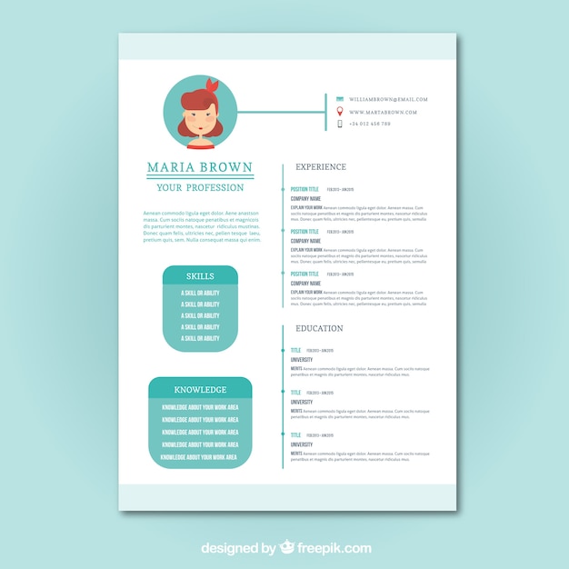 Cute resume template