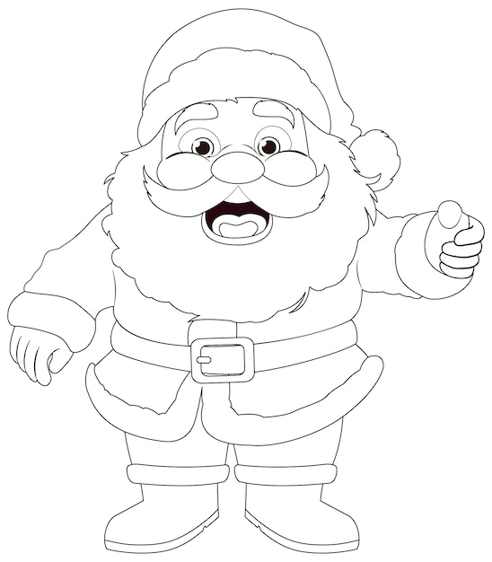 Free Vector cute santa claus cartoon character for christmas celebration