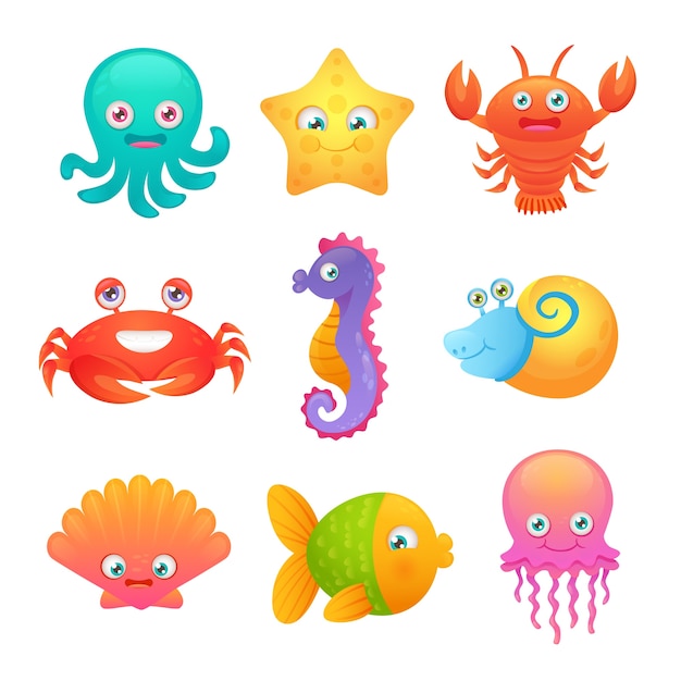 Cute sea animals