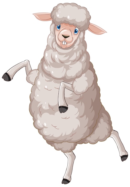 Free vector cute sheep cartoon character