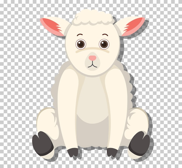 Free Vector cute sheep in flat cartoon style