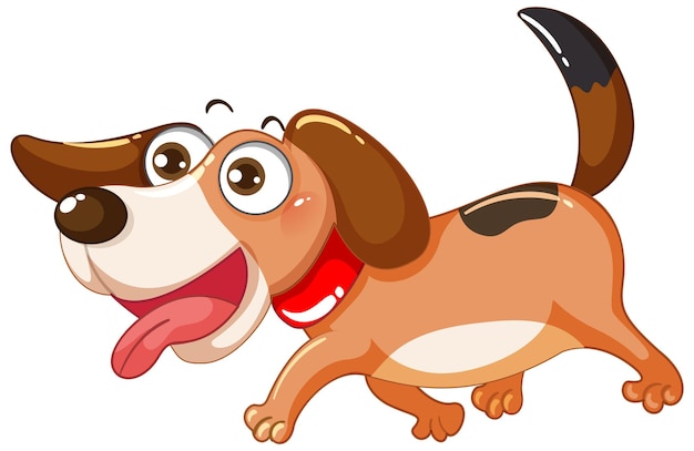 Free Vector cute simple dog cartoon character