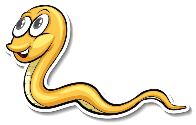 A cute snake cartoon animal sticker