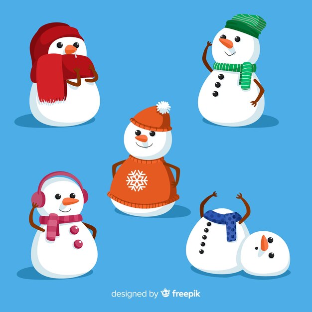 Cute snowman collection