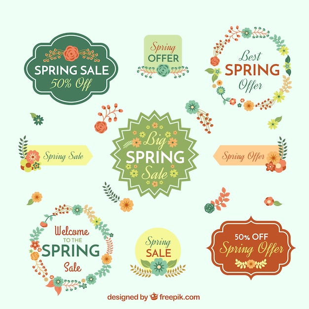 Cute spring sale badges