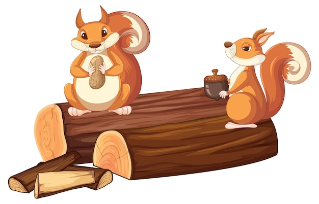 Cute squirrel animal cartoon