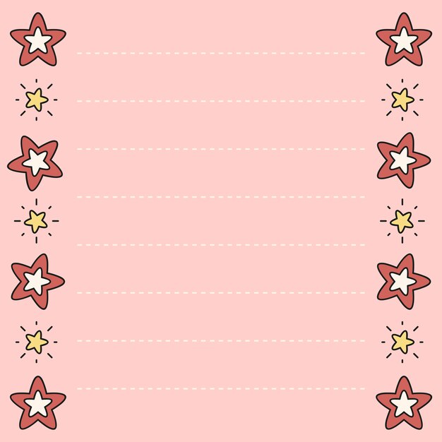 Cute star design memo