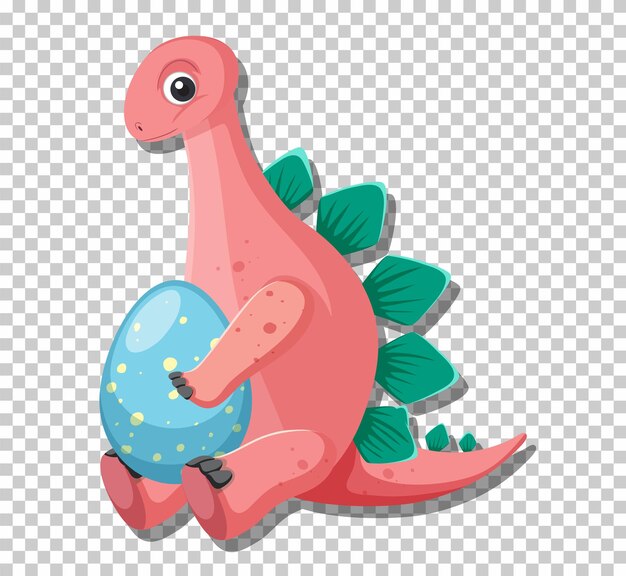 Cute stegosaurus dinosaur isolated