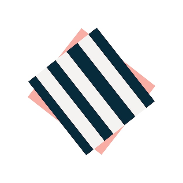 Free Vector cute striped napkin graphic illustration