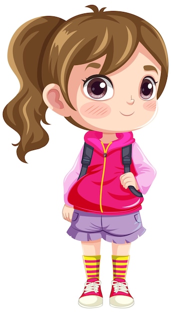 Cute student cartoon character