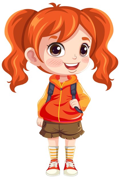 Cute student cartoon character