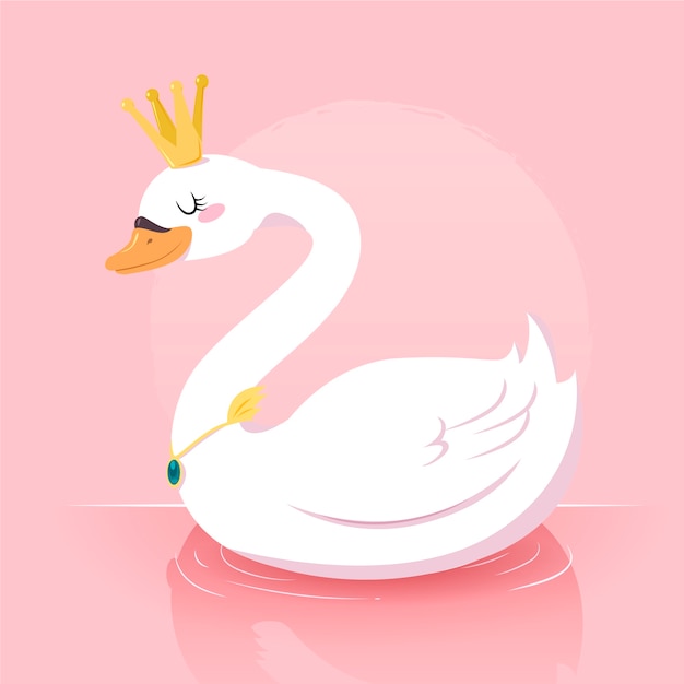 Cute swan princess