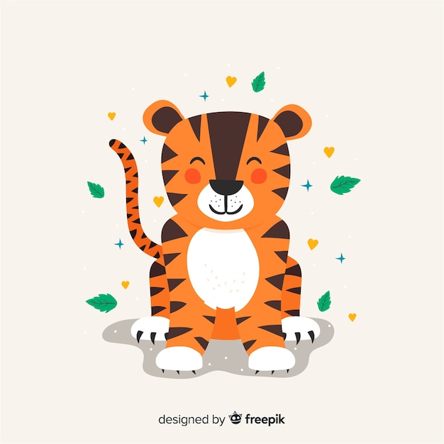 Cute tiger background