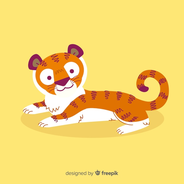 Free Vector cute tiger background