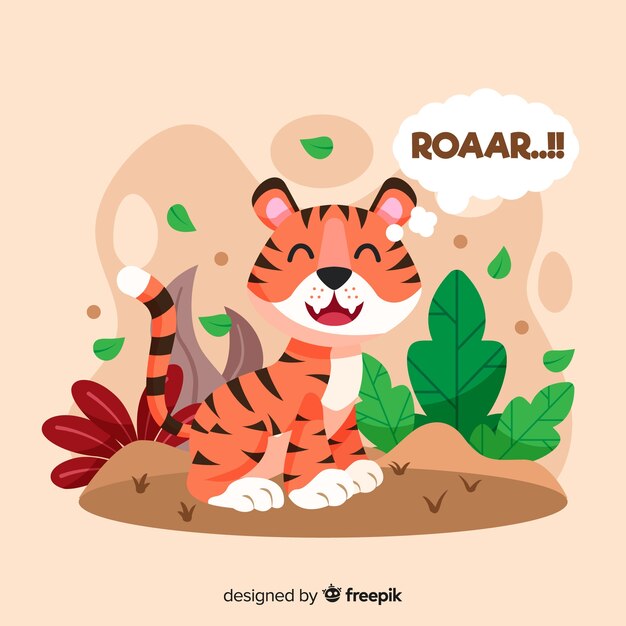 Cute tiger background