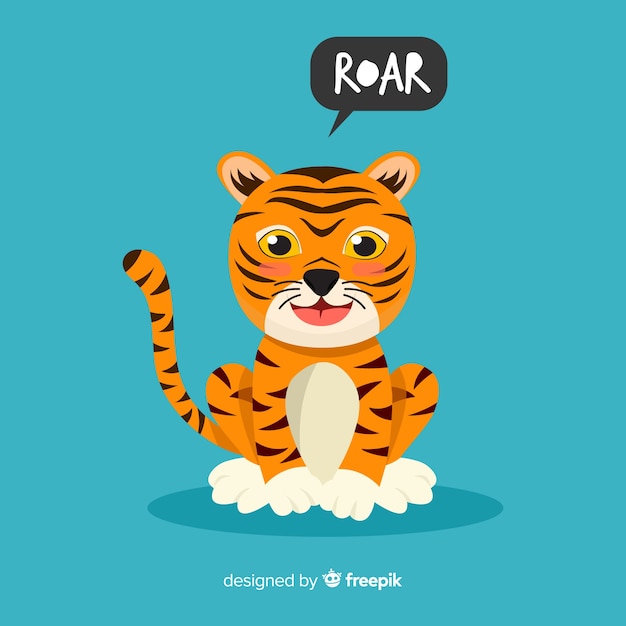 Free Vector cute tiger background