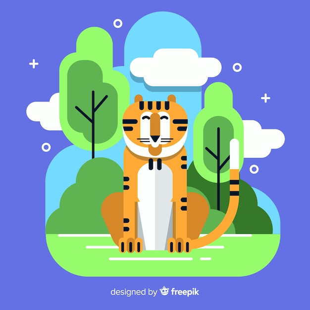 Free Vector cute tiger background