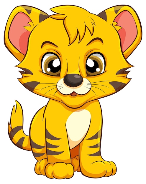 Cute Tiger Cartoon Character