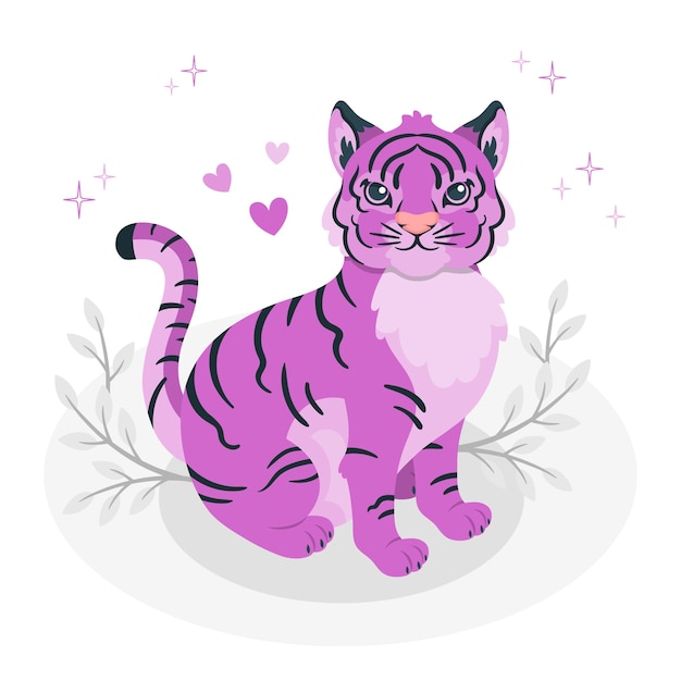 Cute tiger concept illustration