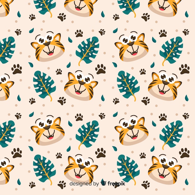 Cute tiger pattern