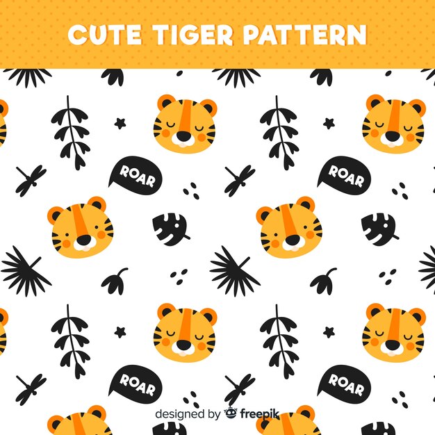 Cute tiger pattern