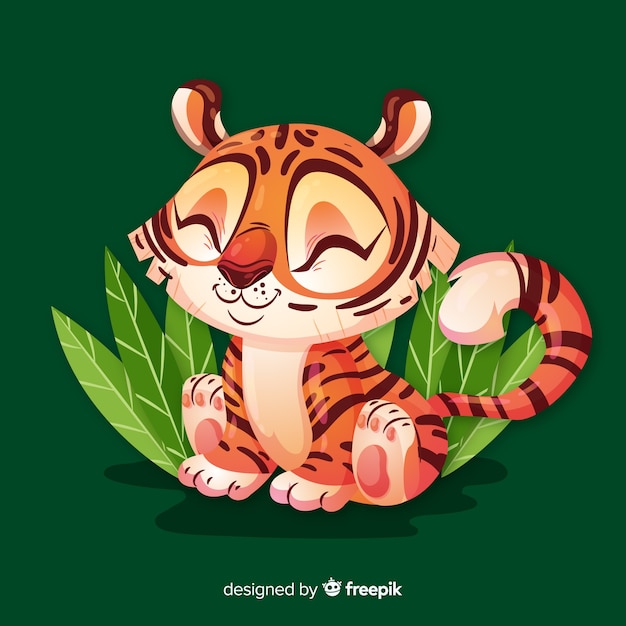 Free Vector cute tiger