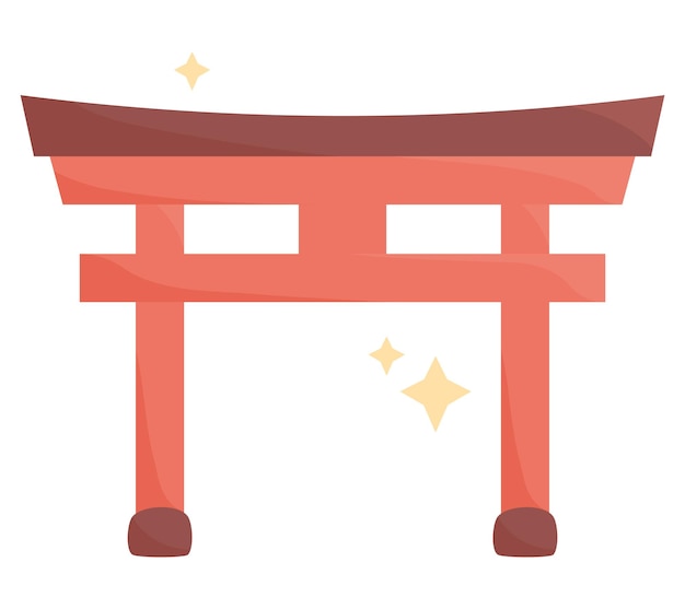 Free Vector cute torii gate