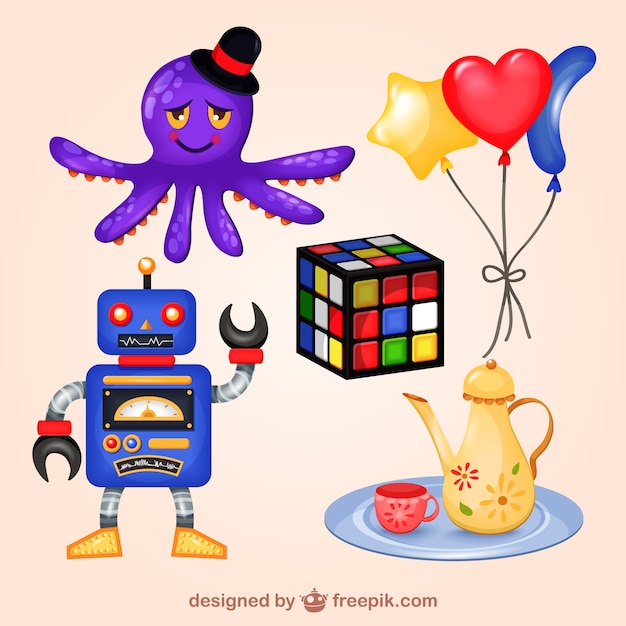 Free Vector cute toys vectors