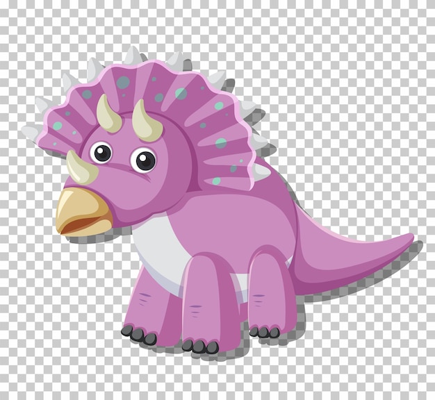 Free Vector cute triceratops dinosaur isolated