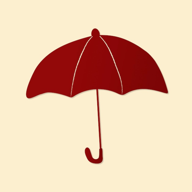 Free Vector cute umbrella sticker, printable weather clipart vector