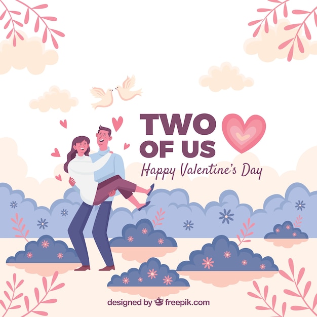 Free Vector cute valentine background