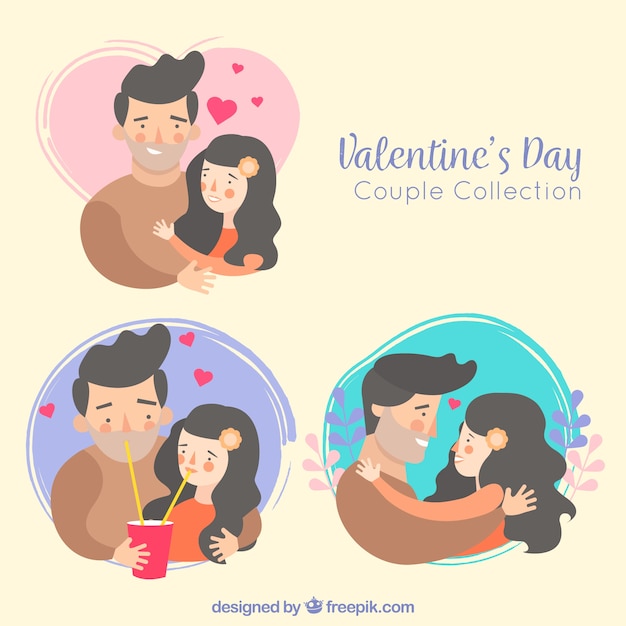 Cute valentine couple collection