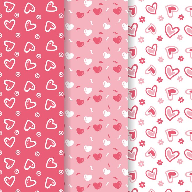 Cute valentine's day pattern collection