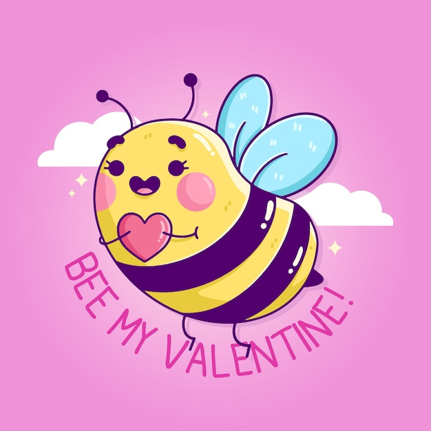 Cute valentines day bee