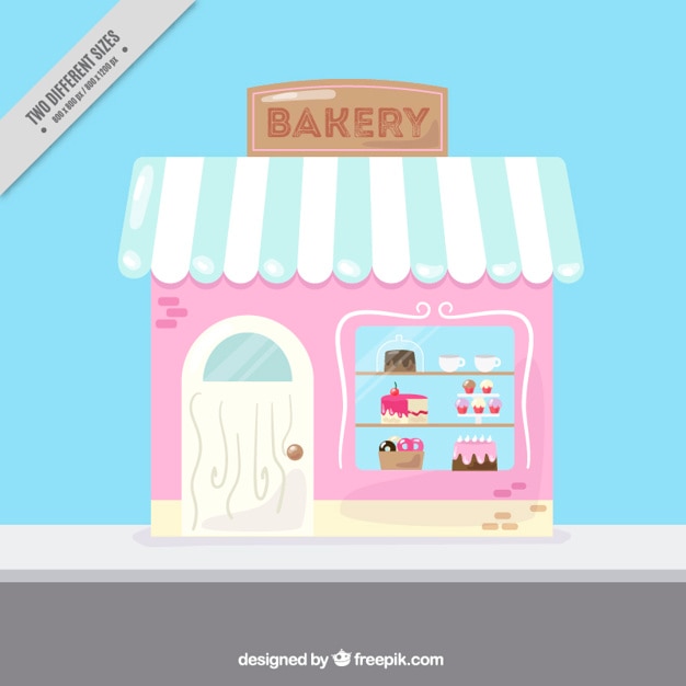 Free Vector cute vintage bakery background