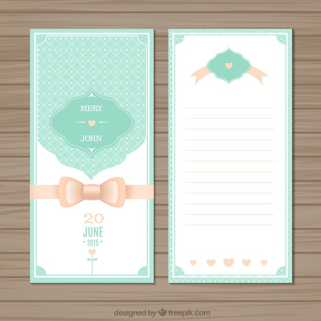 Cute wedding invitation