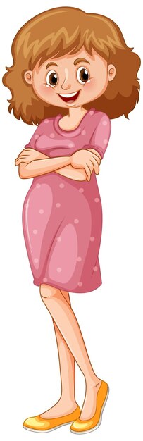 Cute woman cartoon character